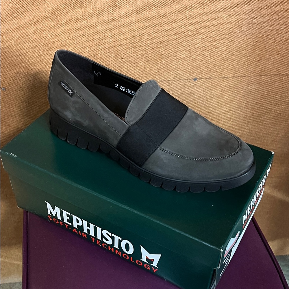 Mephisto Men's Charcoal Slip-On Loafers